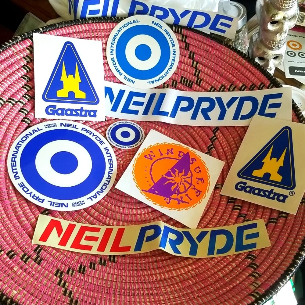 Vintage lot 8 stickers/ decals Wind Surfing Sailing Gaastra Neil Pryde  y2k 90's